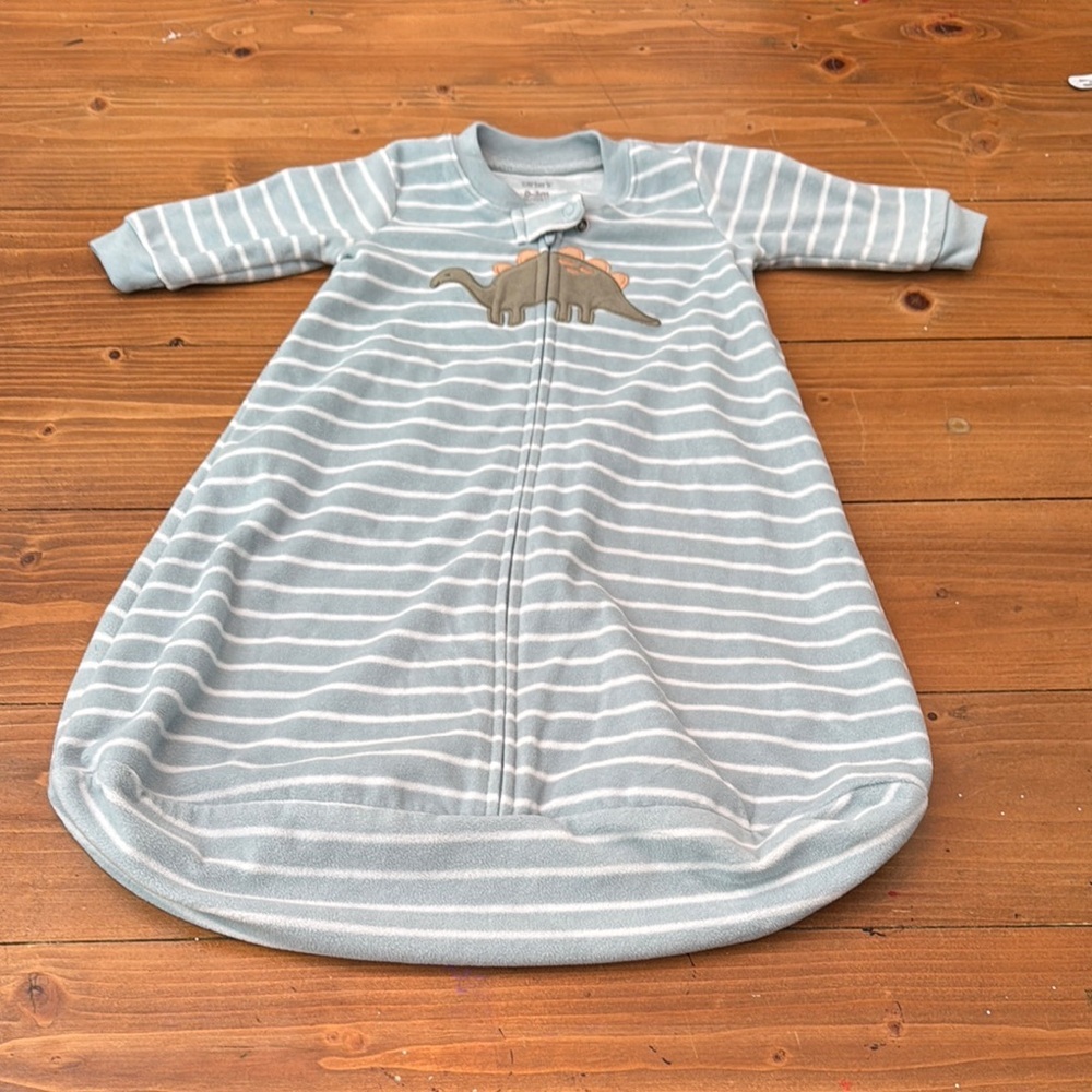 Carters Striped Dinosaur infant sleep sack 0-3 months